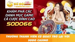 Thưởng thành viên cũ quay lại Sodo66